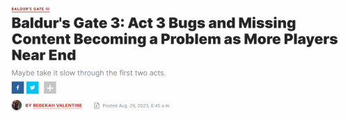 IGN：《博德之门3》第三章有bug多和内容缺失问题