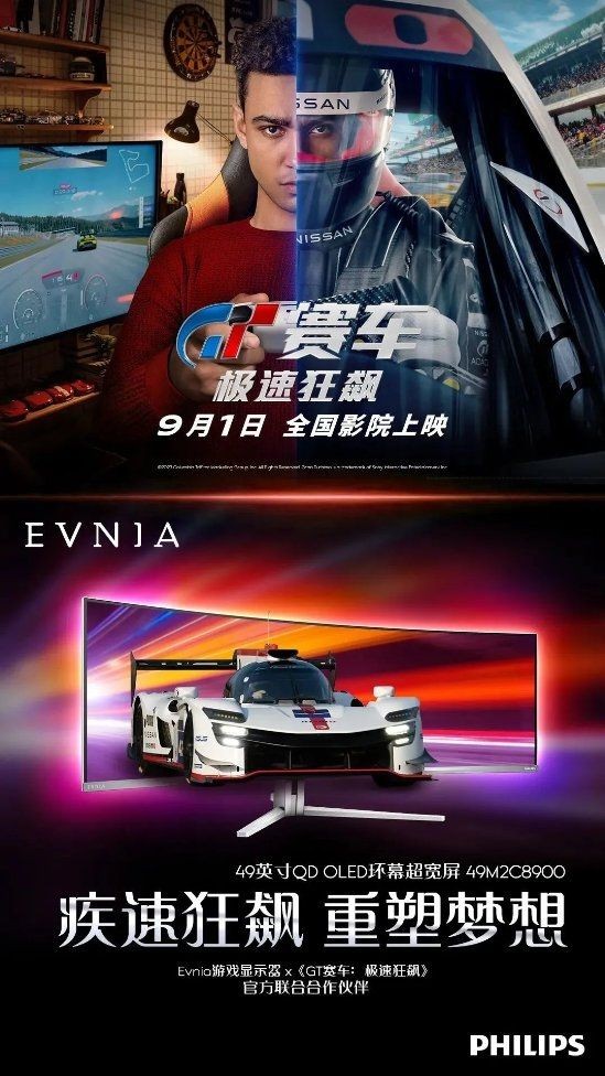 疾速狂飙 重塑梦想！Evnia游戏显示器联合电影《GT赛车：极速狂飙》呈现赛车盛宴！