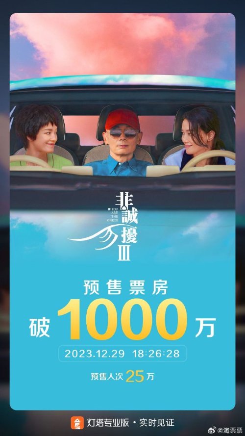 《非诚勿扰3》预售票房破1000万：12月30日即上映