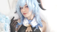 COSPLAY图赏：俄妹COS《原神》甘雨 黑丝“椰羊”魅惑度拉满